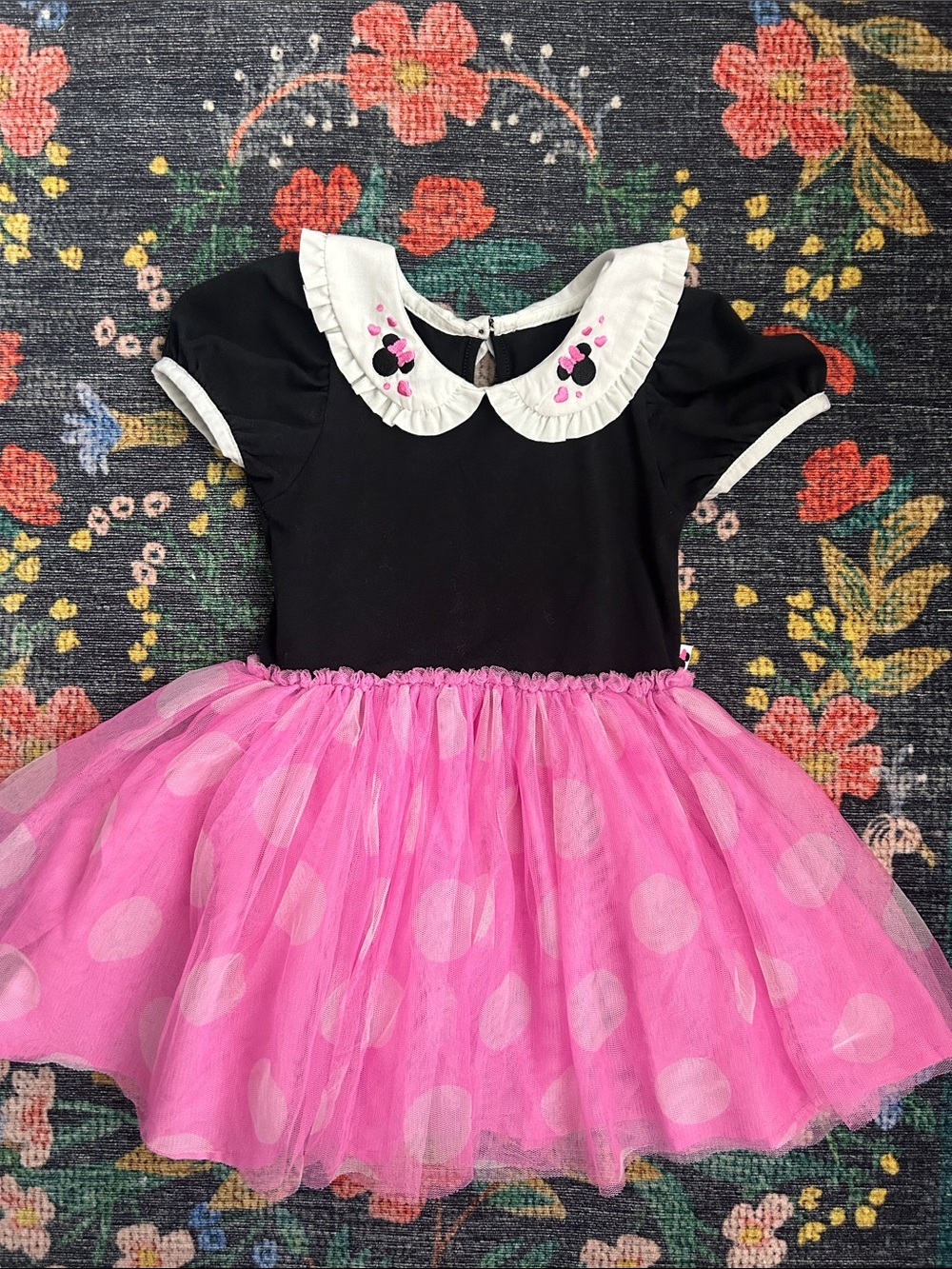 Minnie Mouse Pink Polka Dot Tulle Disney Dress, Size 3T